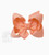 Apricot Grosgrain Bow/W Knot Large Alligator Clip