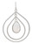 Silver Wh Mop Shell Triple Teardrop Earrings
