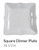 French Perle White Square Accent Plate