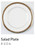 Chatelaine Gold Round Salad Plate