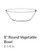 Green Icicle Round Vegetable or Serving Bowl