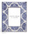 K And K Interiors Ceramic Phot - Frame Blue And White 9.5 Inch - K and K Interiors
