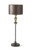 28 in Brushed Gold Slender - Spine Lamp with Metal Shade - K and K Interiors
