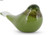 5.5in Green and Brown Speckled - Speckled Glass Bird - K and K Interiors