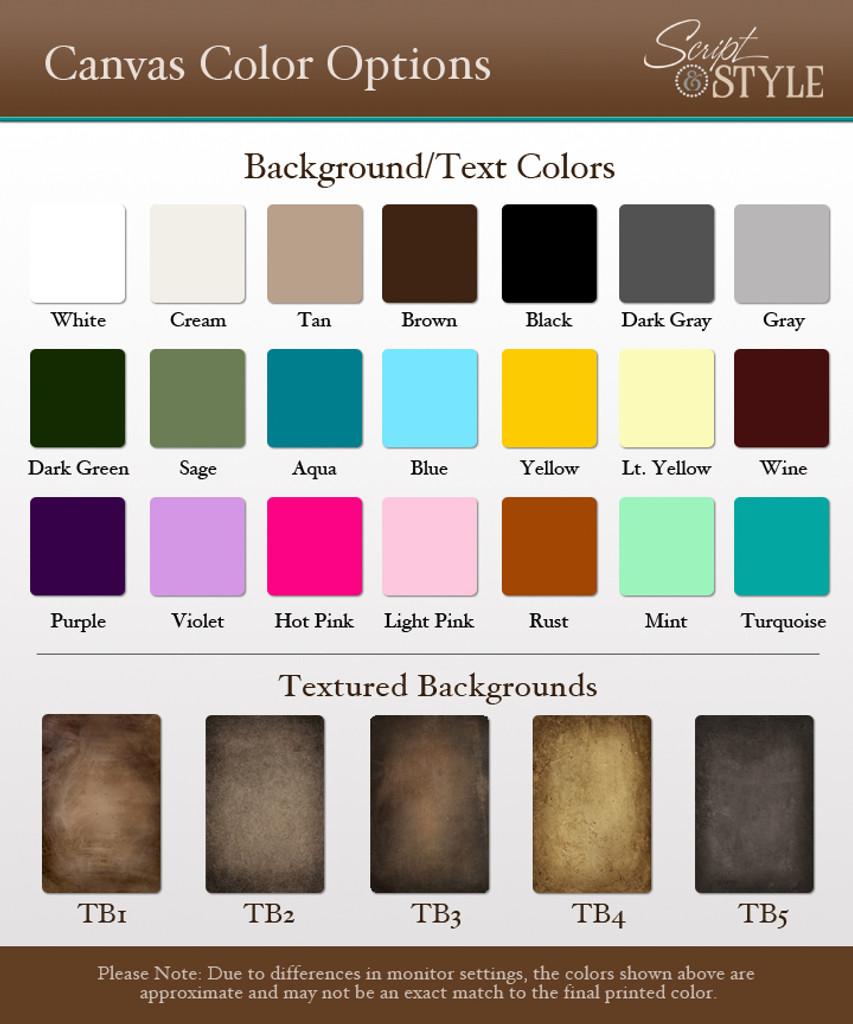 Background & Text color options