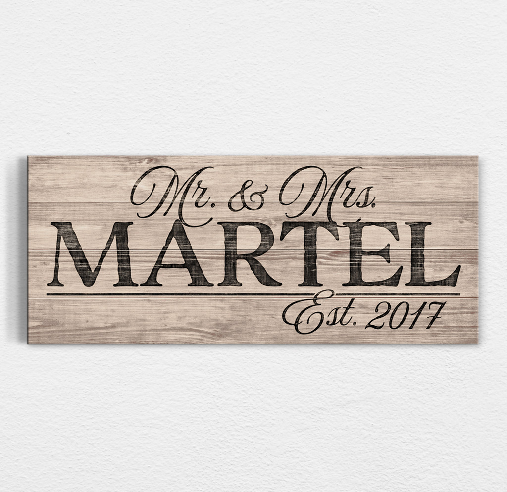 personalized family name sign