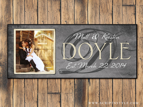 Personalized Family Name Plaque with Photo