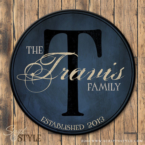 personalized family name plaque