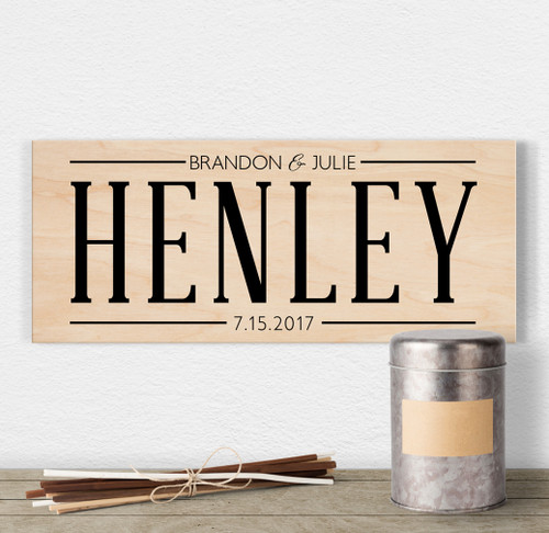 family last name sign