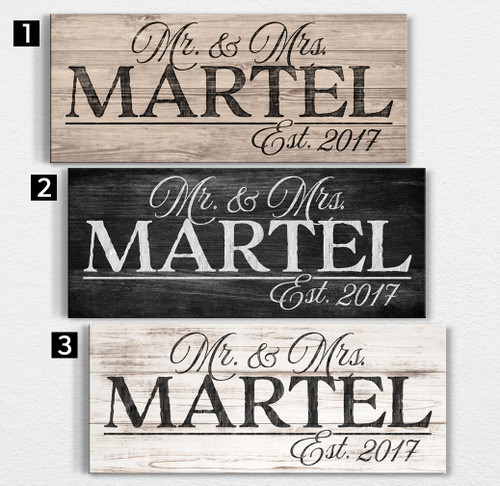 personalized family name sign