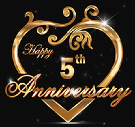 5th milestone anniversary clip art