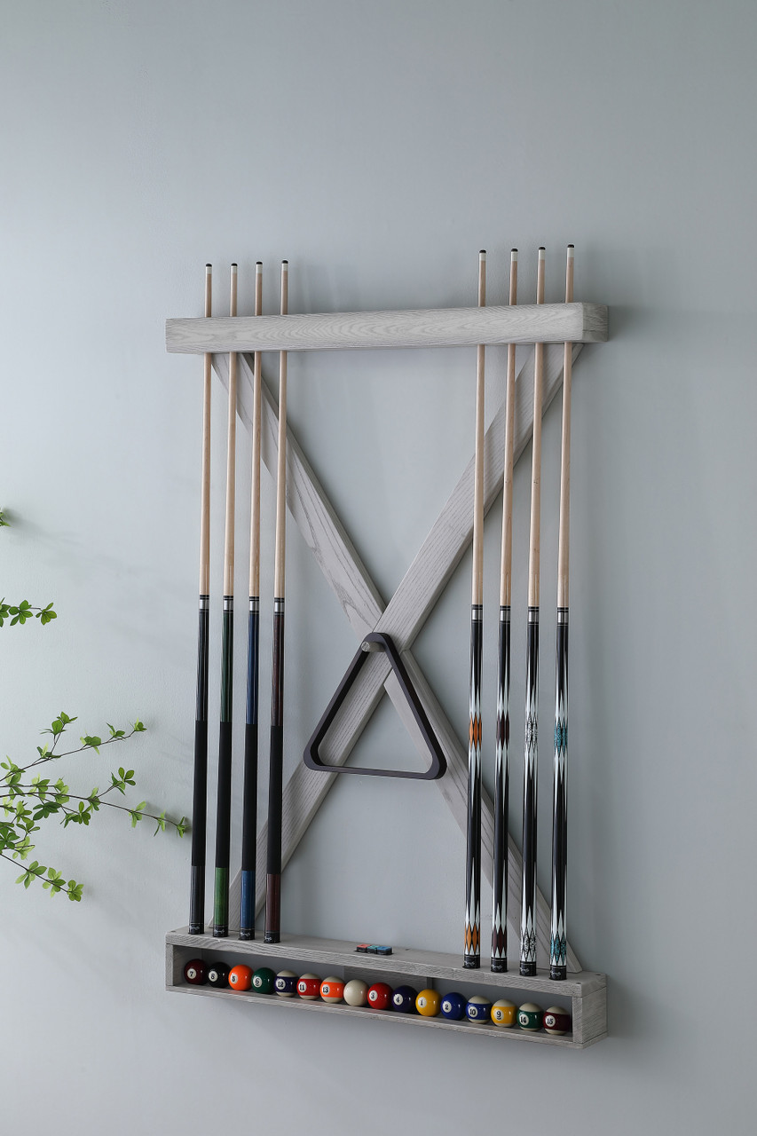 Playcraft Premium Hardwood Billiard X-Style Wall Rack | Sawyer