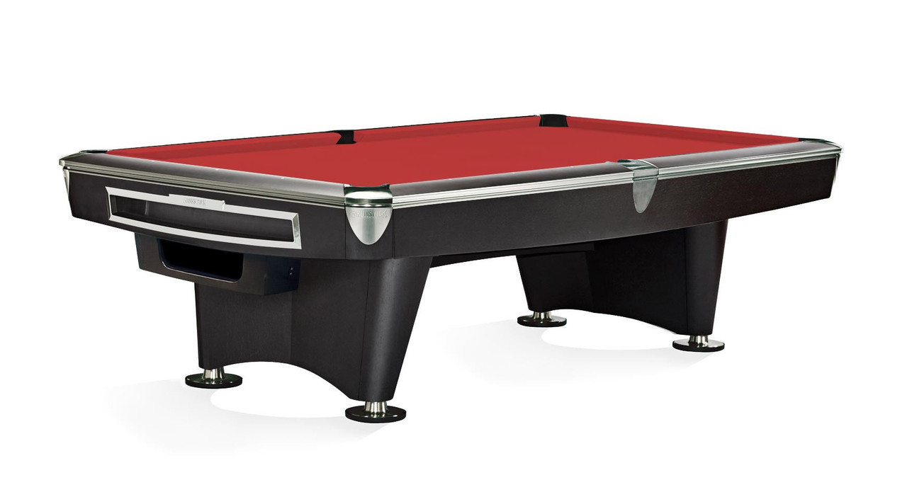 Brunswick Gold Crown VI 9' Pool Table in Matte Black | Sawyer Twain