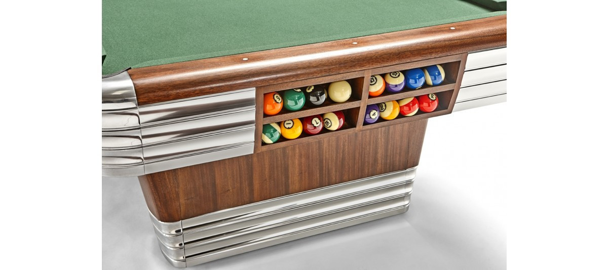 Brunswick Centennial Slate Pool Table - Polished Aluminum | Sawyer