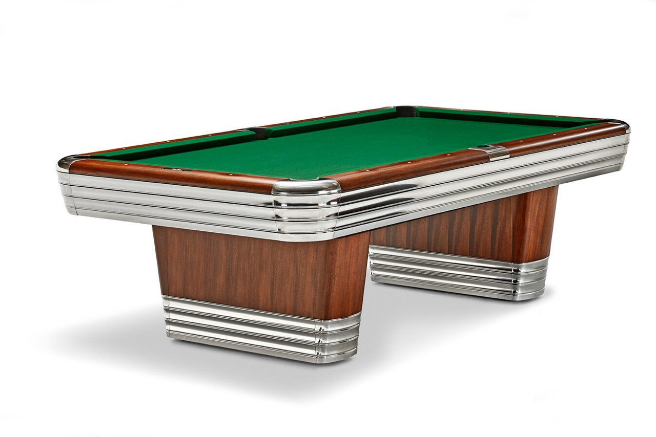 Brunswick Centennial Slate Pool Table - Polished Aluminum | Sawyer