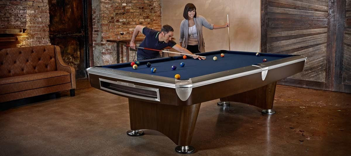 Brunswick Gold Crown VI Pool Table in Skyline Walnut Finish