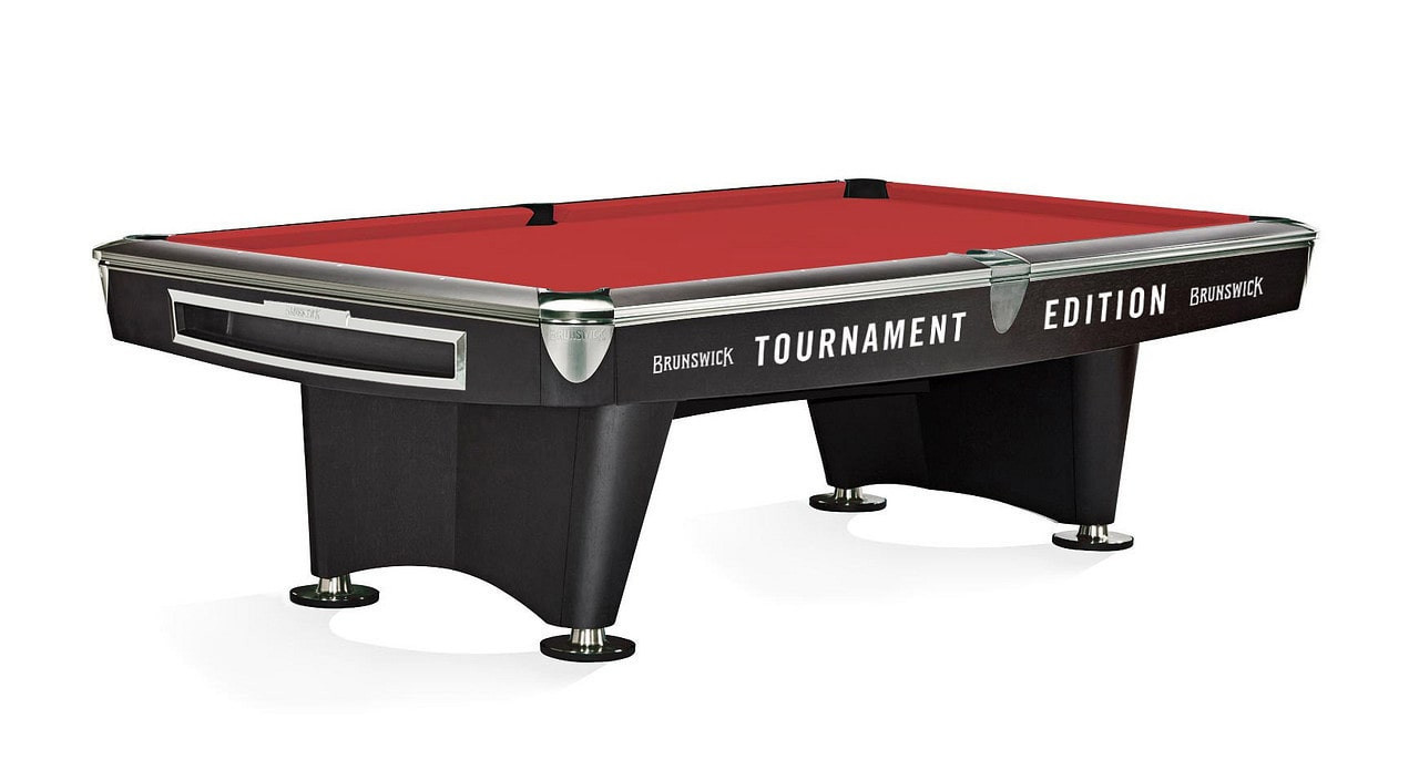 Brunswick Gold Crown VI Tournament Slate Pool Table | Matte Black