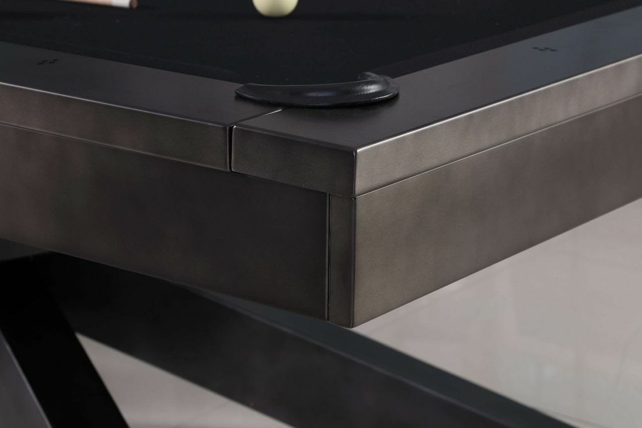 Stalaggh　ブラックメタル black l Felix Steel Slate Pool Table | Free White Glove Install | Plank