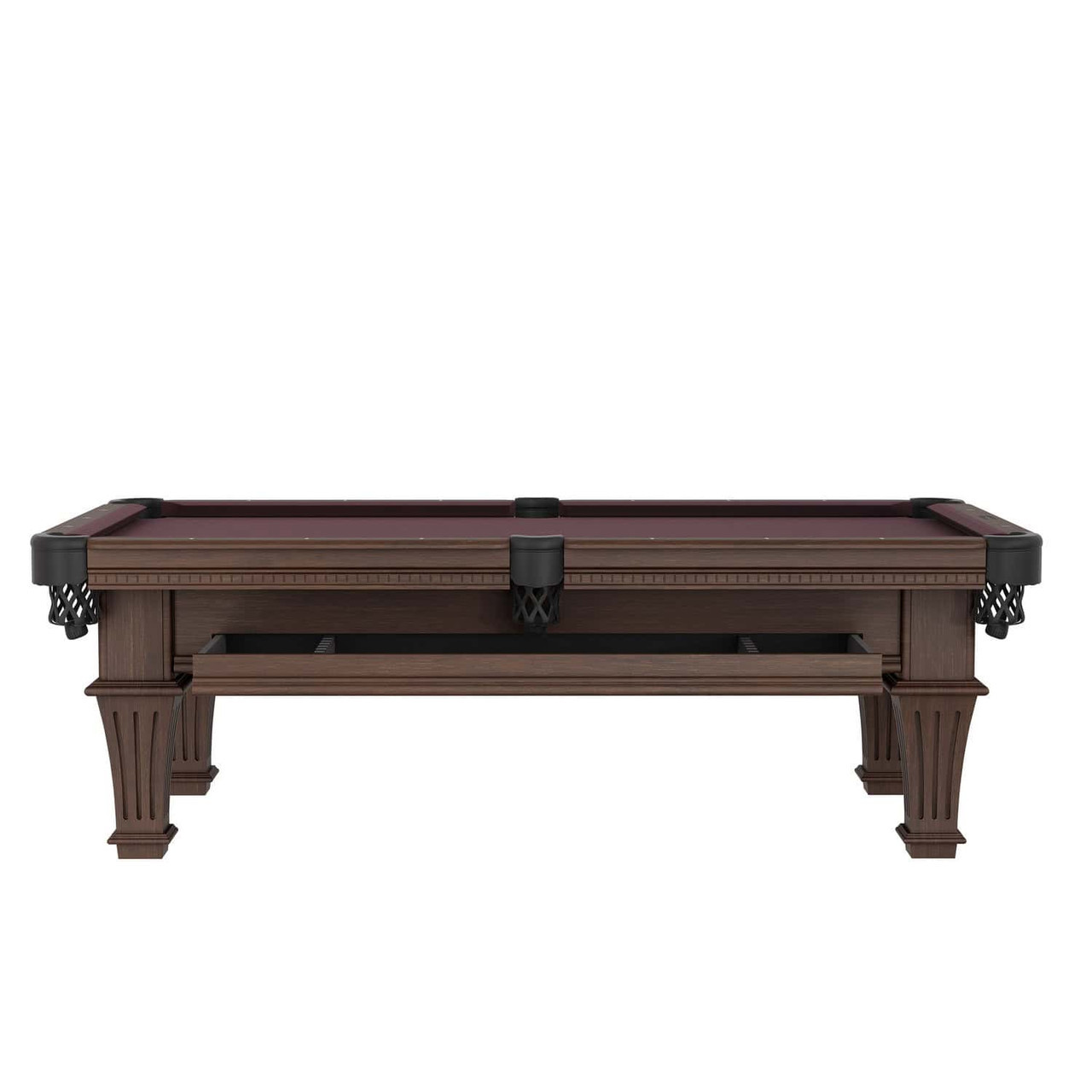 Vello MPH-100 ターンテーブル付き Talbot 8' Pool Table - Storage Drawer | Plank & Hide | Sawyer Twain