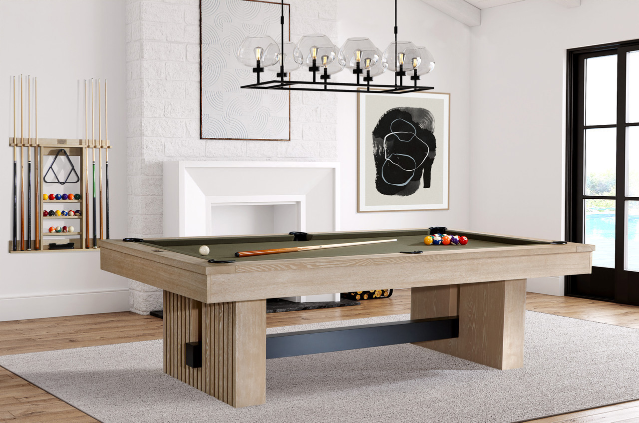 American Heritage Vancouver 8' Slate Pool Table with Reeded Wood
