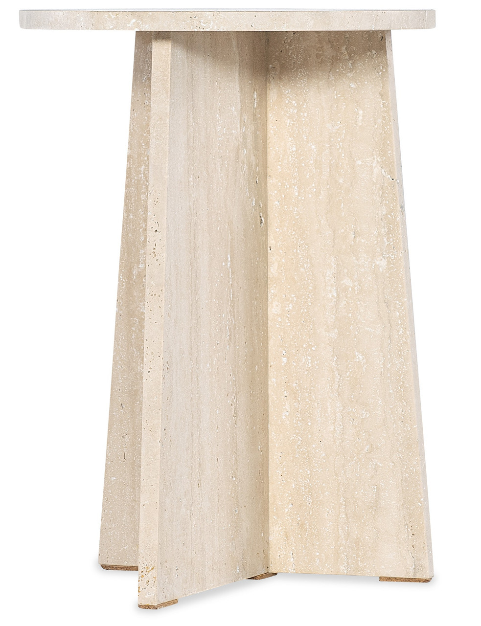 Melange Travertine Marble Cirque Spot Table - Thumbnail 4