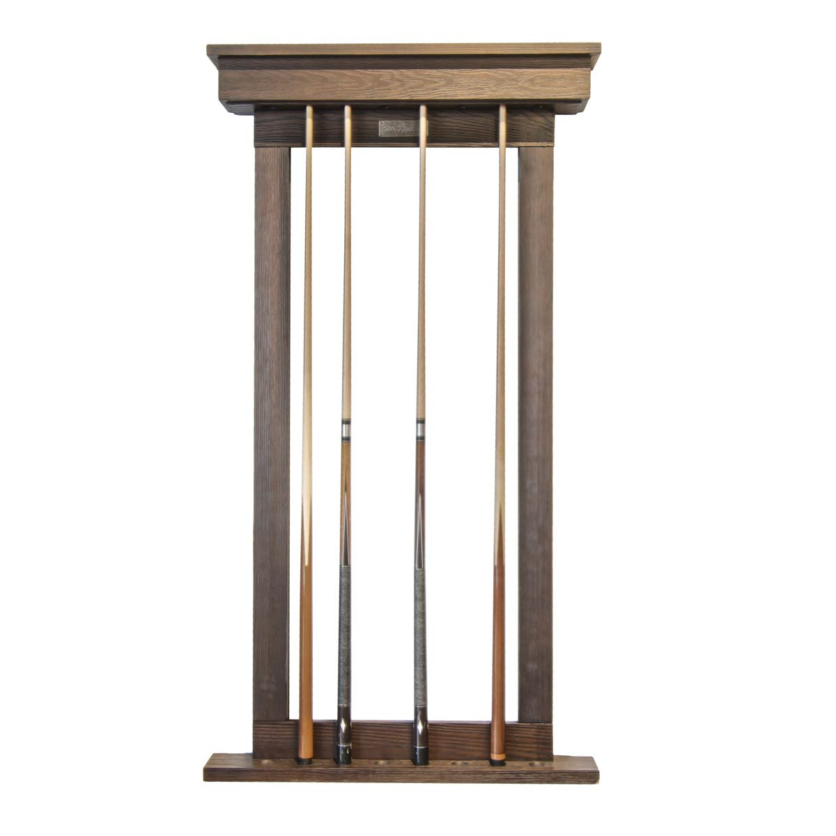 Isaac Pool Cue Wall Rack Silvered Oak Ships Free At Sawyertwain