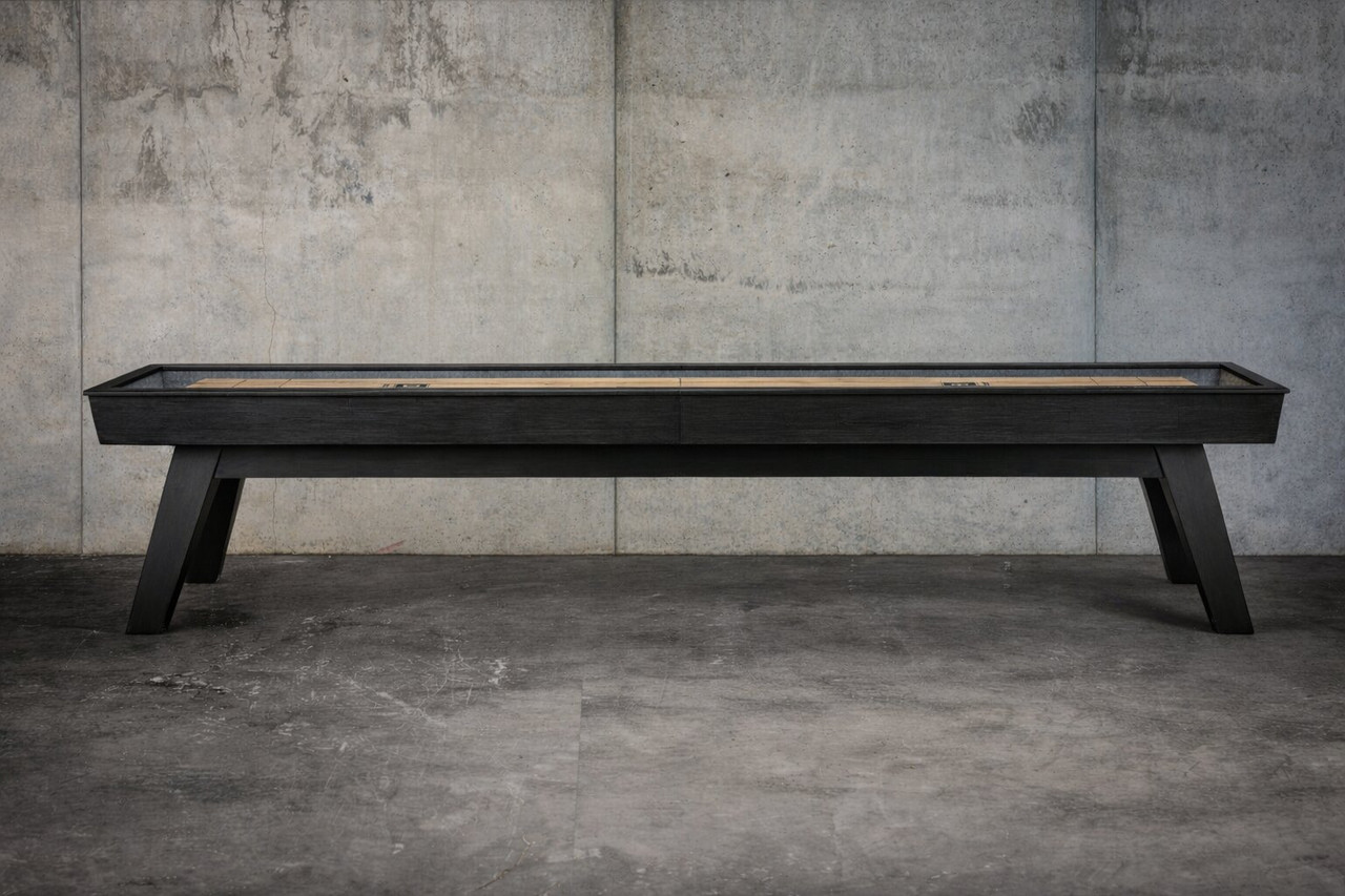 George Shuffleboard Table 12 Ft Black Ash | Doc & Holliday
