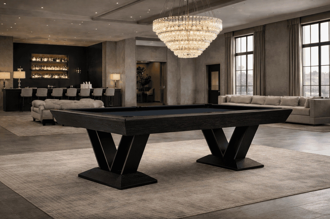 Doc & Holliday Savant 8 Ft Black Ash Pool Table | Sawyer Twain