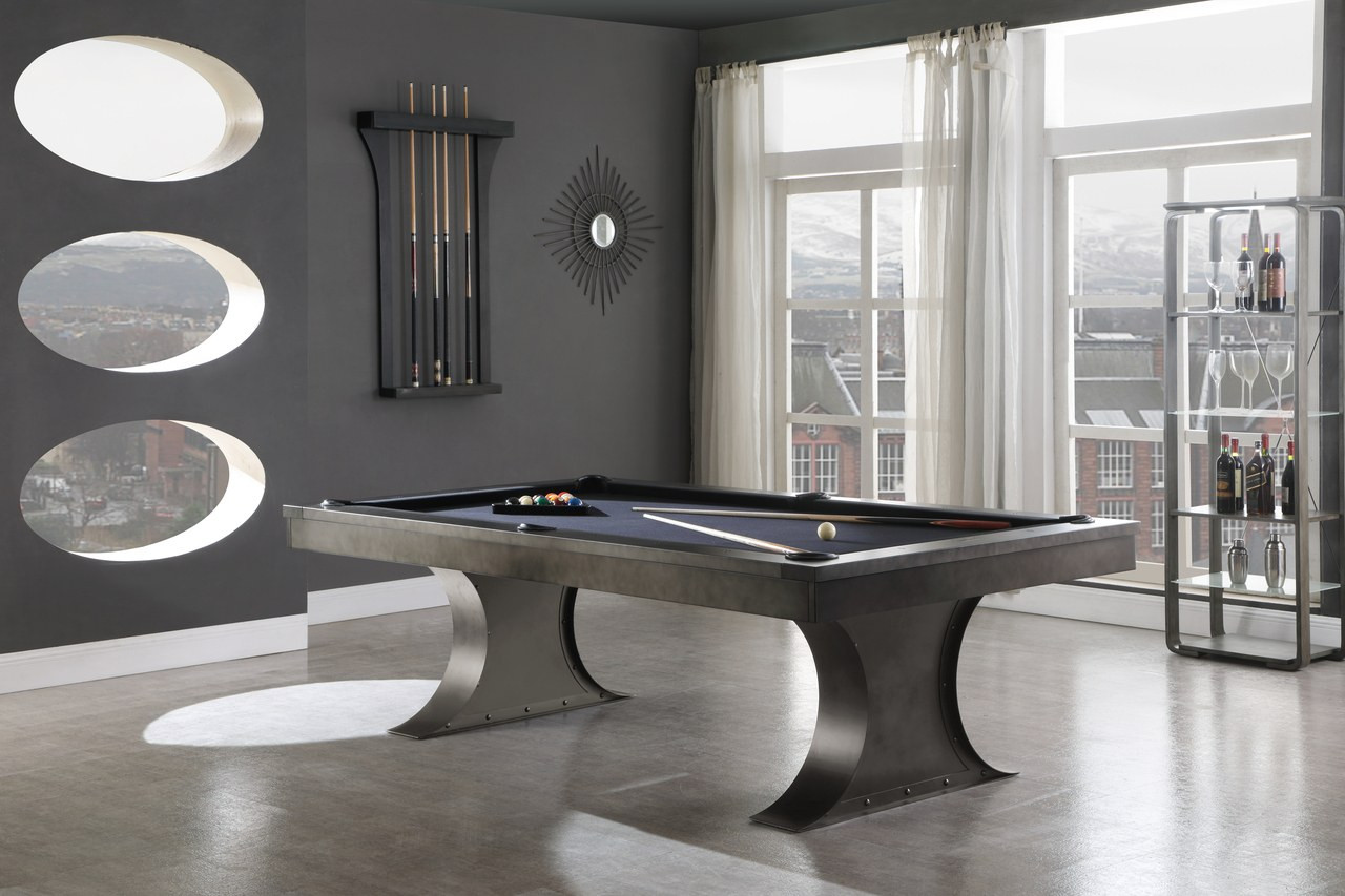 Steel Pool Table's by Plank & Hide, Modern Game Room