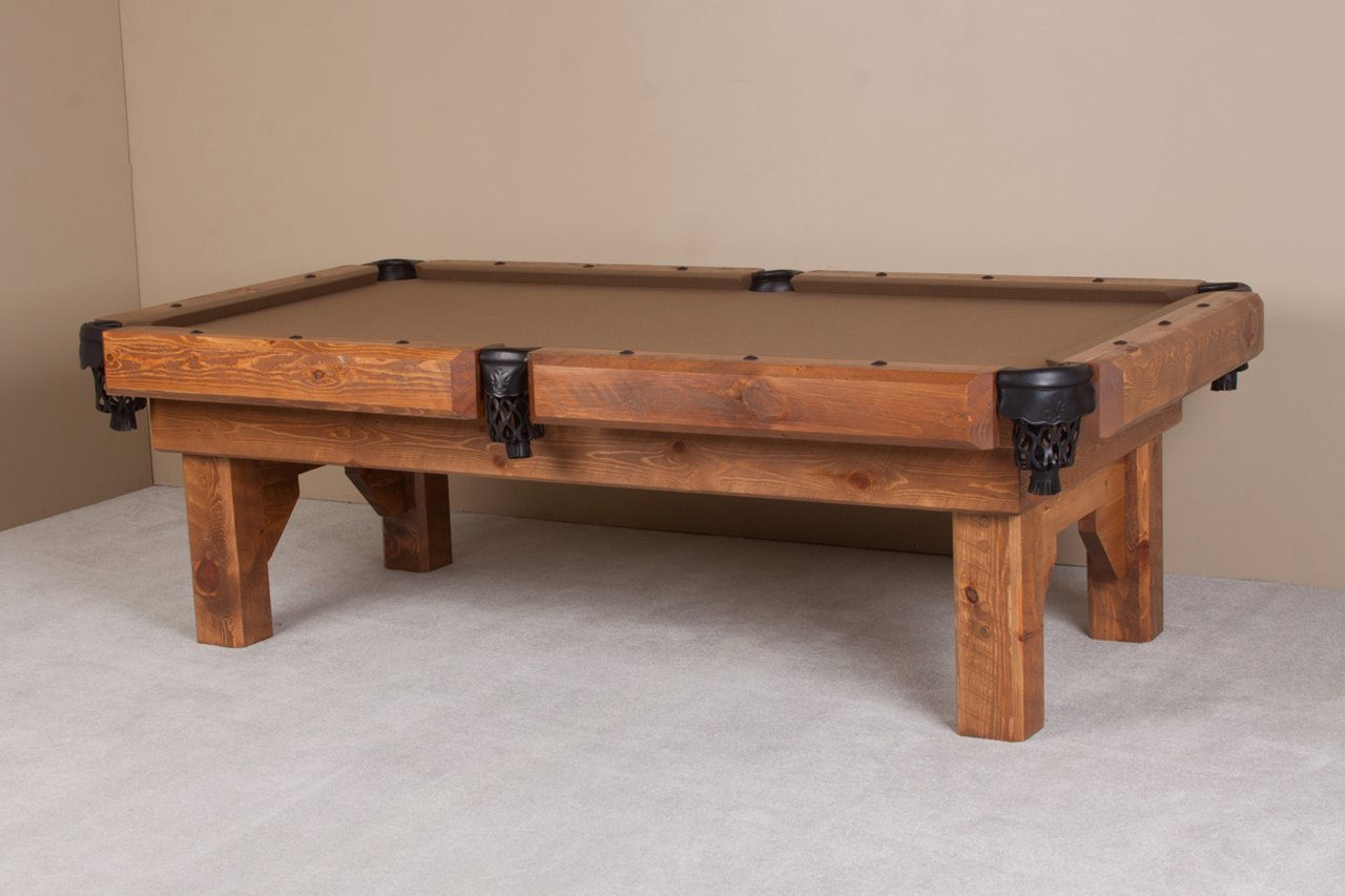 Rustic Barnwood Timber Lodge Pool Table w/premium Billiard Accessories