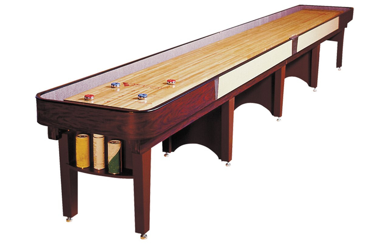 shuffleboard table with electronic scoring