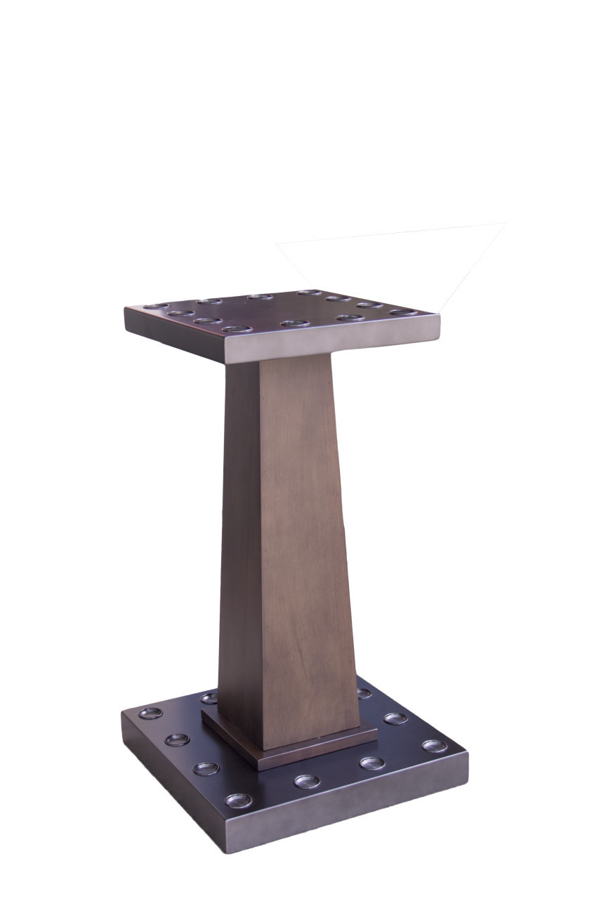 Voxwood Floor Rack | Grey Walnut & Gunmetal | Holds 12 Cues
