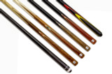 Plank & Hide Co Plank & Hide Vintage Billiards Accessory Kit, a set of billiards cues in various wood finishes and designs.