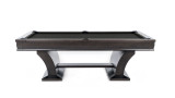 Plank & Hide Co Paxton Pool Table by Plank & Hide, a modern billiards table with a sleek dark wood finish and black playing surface, designed for premium game room experience, includes free installation.