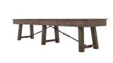 Plank & Hide Co Isaac Shuffleboard Table, wooden shuffleboard table with sturdy legs and a sleek finish, ideal for game rooms and entertainment spaces.