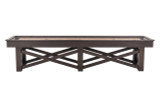 Plank & Hide Co McCormick Shuffleboard Table by Plank & Hide, installation image showing a wooden shuffleboard table with a dark finish and a sleek, modern design.