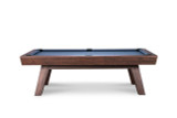 Doc & Holliday George Slate Pool Table in Antique Coffee, modern billiards table with wooden frame and slate surface on a simple wooden stand.