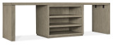 Hooker Furniture Linville Falls 96" Desk with Centered Open Desk Cabinet