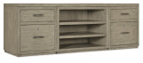 Hooker Furniture Linville Falls 84" Credenza with Two Files and Open Desk Cabinet Hooker Furniture Linville Falls 84" Credenza with Two Files and Open Desk Cabinet
