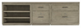 Hooker Furniture Linville Falls 96" Credenza with File, Lateral File and Open Desk Cabinet
