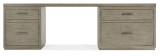 Hooker Furniture Linville Falls 96" Desk with Small File and Lateral File
