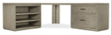 Hooker Furniture Linville Falls Corner Desk with Lateral File and Open Desk Cabinet