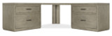 Hooker Furniture Linville Falls Corner Desk with Two Lateral Files