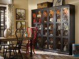 Hooker Furniture Sanctuary Two-Door Thin Display Cabinet - Ebony