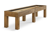 Brunswick Billiards Brunswick Parsons Shuffleboard Table, wooden shuffleboard table with sturdy legs and a polished playing surface.
