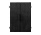 American Heritage Billiards American Heritage Alta Dartboard Cabinet in Black Ash, black wooden dartboard cabinet with handles.