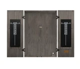 American Heritage Billiards American Heritage Alta Dartboard Cabinet in Charcoal, gray wooden dartboard cabinet with black scoring panels on each side.