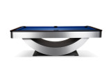 Doc & Holliday Poshy Pool Table | Reverse Rainbow Edition, modern and stylish pool table with a sleek design and vibrant blue playing surface.