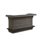 American Heritage Billiards Caliente Home Bar, Glacier - Modern dark wood home bar with a sleek design, multiple panels, and a spacious top surface.