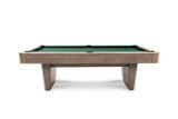 Doc & Holliday Preakness Pool Table in Glazed Pearl, a modern billiards table with a green playing surface and wooden frame, isolated on a white background.